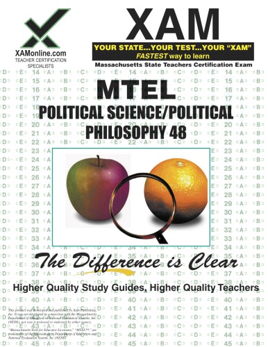 MTEL Political Science Political Philosophy 48 Teacher Certification, 2nd Edition ()