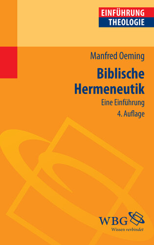 Biblische Hermeneutik: Eine Einführung