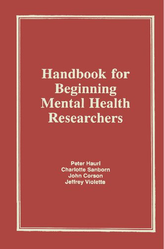 Handbook for Beginning Mental Health Researchers