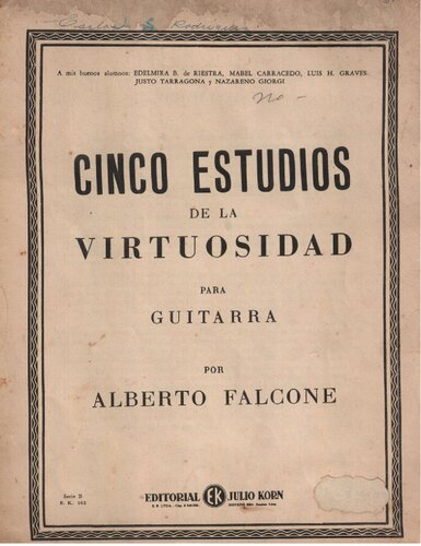 Cinco estudios de la virtuosidad para guitarra