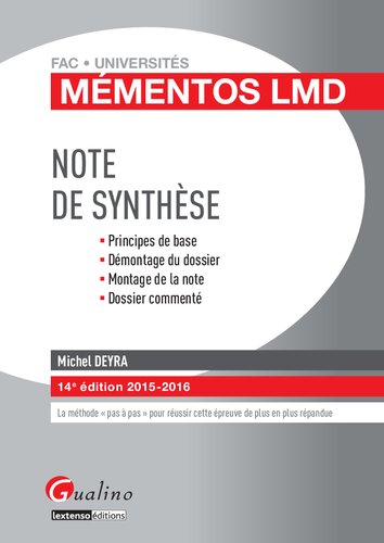 Memento LMD - Note de synthèse