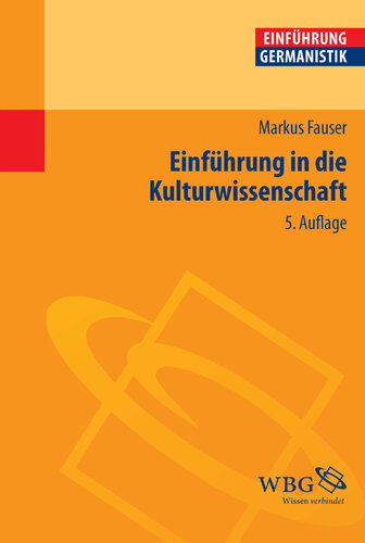 Einführung in die Kulturwissenschaft