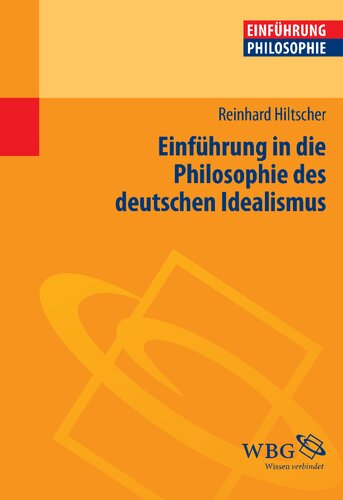 Einführung in die Philosophie des deutschen Idealismus