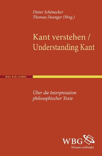 Kant verstehen: über die Interpretation philosophischer Texte