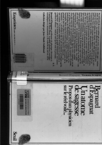 Um atome de sagesse - Propos d'un physicien sur le réel voilé...