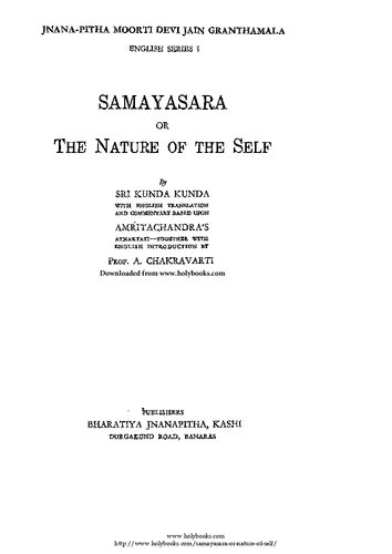 Samayasara or the nature of self
