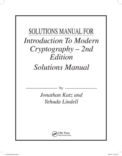 Introduction to Modern Cryptography  (Solutions, Instructor Solution Manual) Second Edition