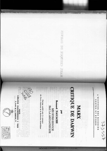 Marx critique de Darwin