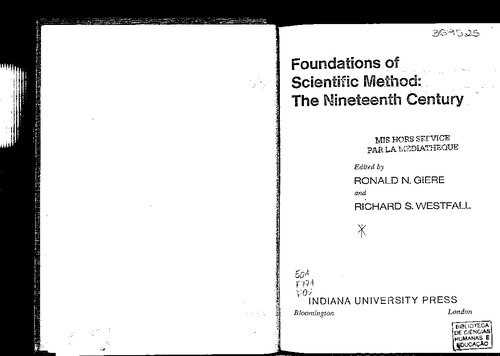 Foundations of Scientific Method: The Nineteenth Century