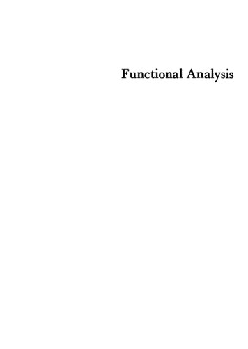 Functional Analysis: A Short Course