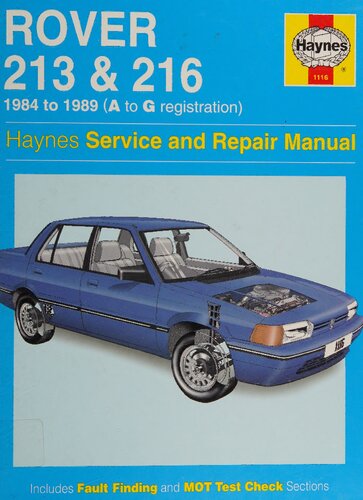 Haynes Rover 213 and 216 1984 to 1989 Service and Repair Manual