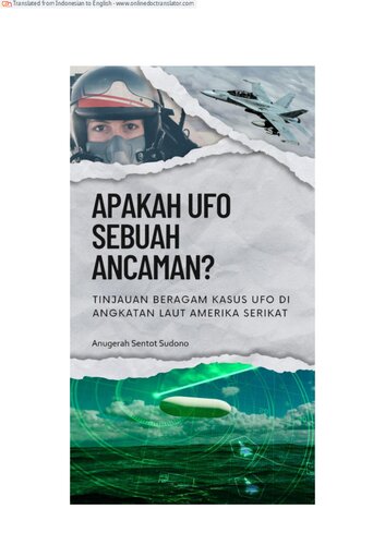 Are UFOs a Threat? : Case Studies from US Navy UFO Sightings