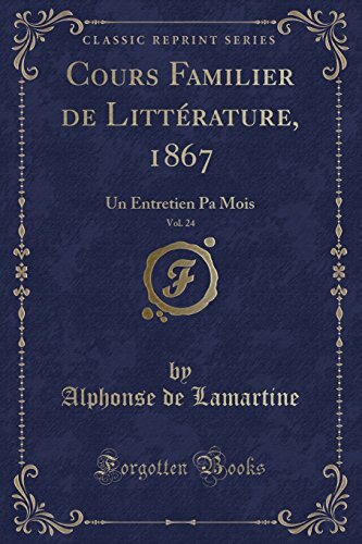 Cours Familier De Littérature - Volume 24