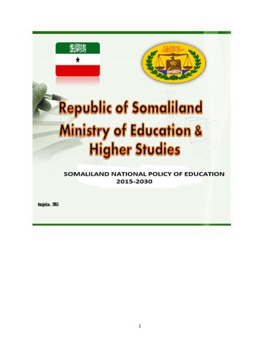 Somaliland National Policy of Education 2015-2030