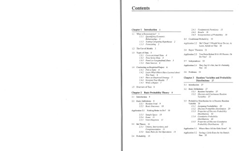 Statistics and Econometrics: Methods and Applications