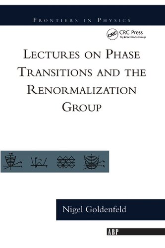 Lectures on Phase Transitions and the Renormalization Group