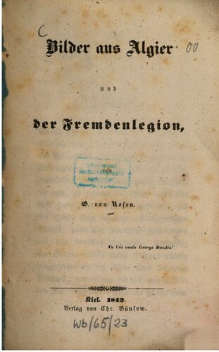 Bilder aus Algier und der Fremdenlegion