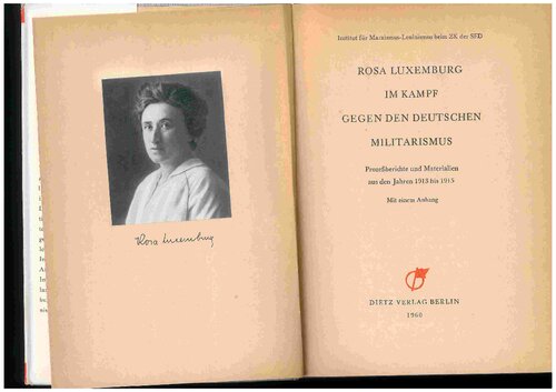 Rosa Luxemburg im Kampf gegen den Deutschen Militarismus