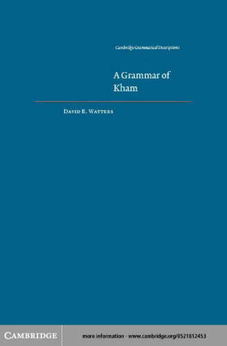 A Grammar of Kham (Cambridge Grammatical Descriptions)