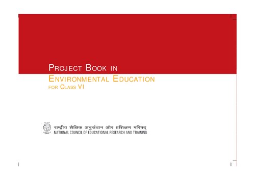 Project Book in Environmental Education for Class VI