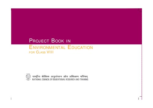 Project Book in Environmental Education for Class VIII