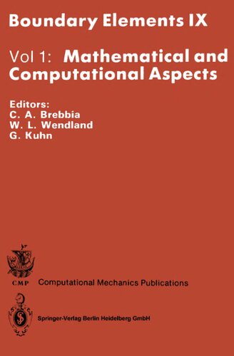 Mathematical and Computational Aspects: 9/1 (Boundary Elements, 9/1)