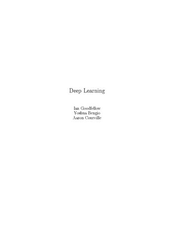Deep Learning (Adaptive Computation and Machine Learning Series)