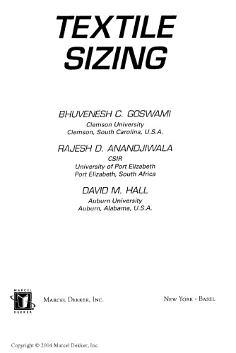 Textile Sizing (No Series)