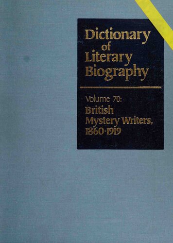 British Mystery Writers, 1860-1919