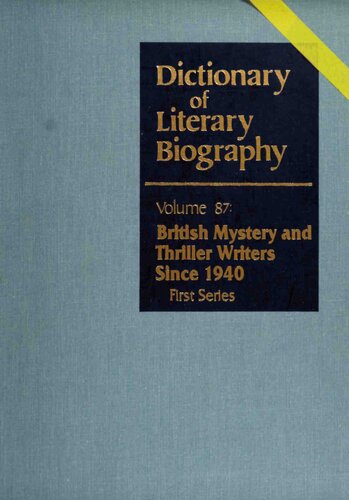 British Mystery and Thriller Writers Since 1940