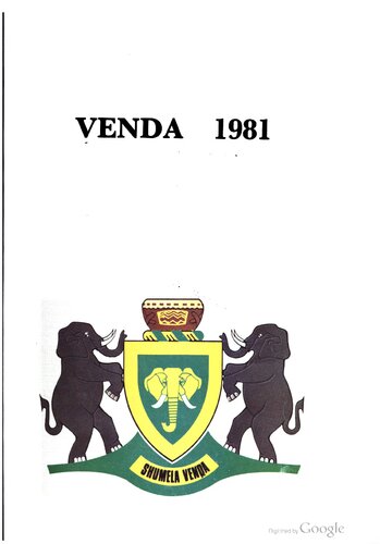 Venda 1981. 1981 Government annual report of the Republic of Venda
