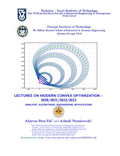 Lectures on modern convex optimization