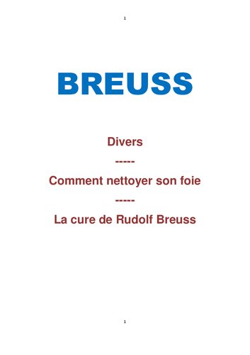 la cure de Breuss