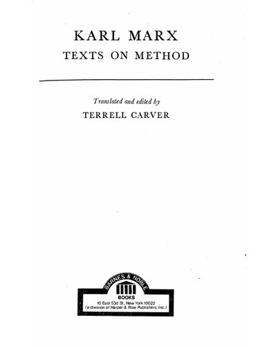 Texts on Method