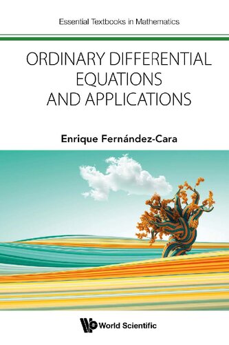 Ordinary Differential Equations And Applications