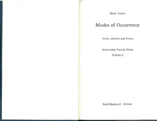 Modes of Occurence