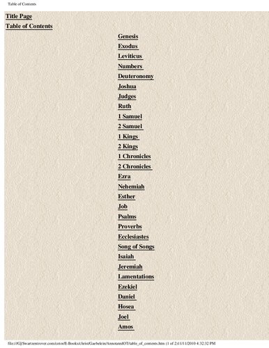 The Annotated Bible: Old Testament