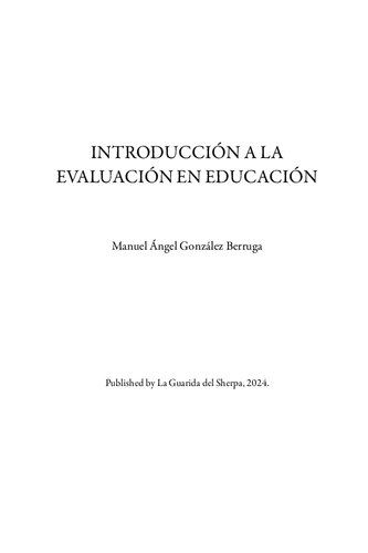 Introducción a la evaluación en educación