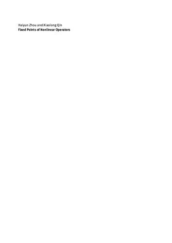 Fixed Points of Nonlinear Operators: Iterative Methods (De Gruyter STEM)