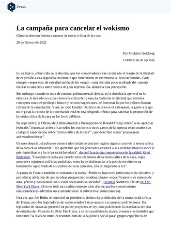 La campaña para cancelar el wokismo (The Campaign to Cancel Wokeness) - NY Times
