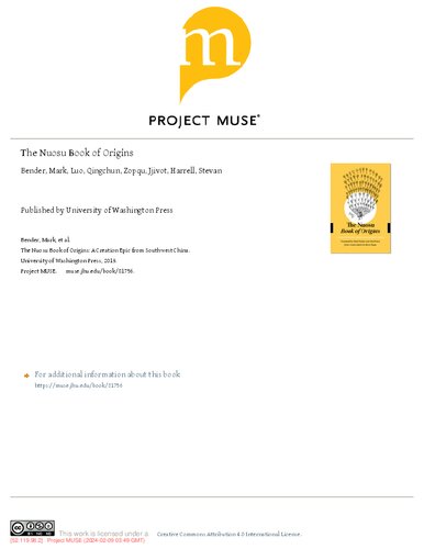 The Nuosu Book of Origins: A Creation Epic from Southwest China (Studies on Ethnic Groups in China)
