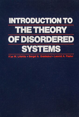Introduction to the Theory of Disordered Systems