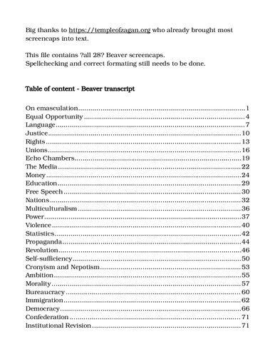 Beaver Greentext Transcripts