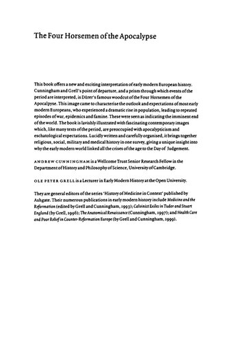 The Four Horsemen of the Apocalypse: Religion, War, Famine and Death in Reformation Europe