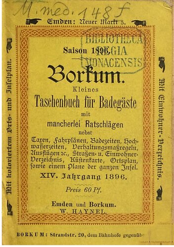 Borkum. Kleines Taschenbuch für Badegäste