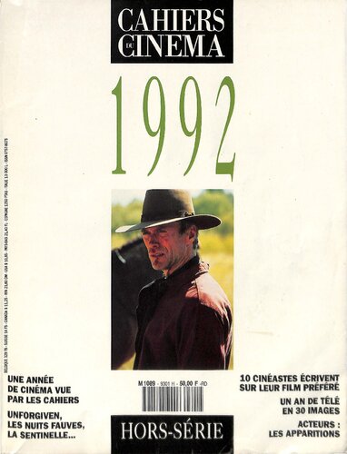 Cahiers Du Cinéma Hors-Série N° 1992 : L'année Du Cinéma 1992
