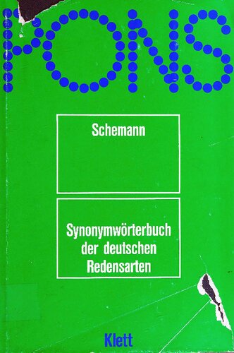 PONS: Synonymwörterbuch der deutschen Redensarten