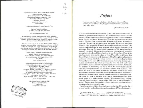 W.H. Whewell: A Composite Portrait