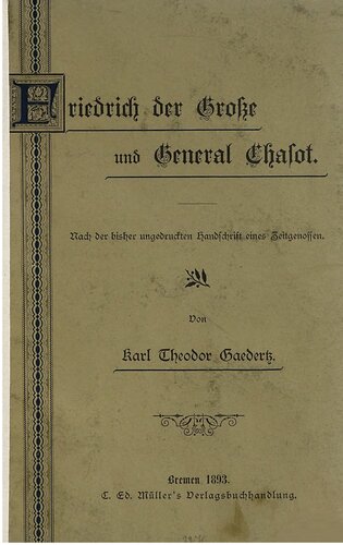 Friedrich der Große und General Chasot