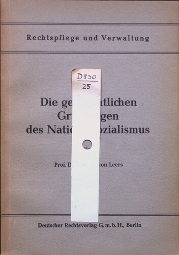 Die geschichtlichen Grundlagen des Nationalsozialismus